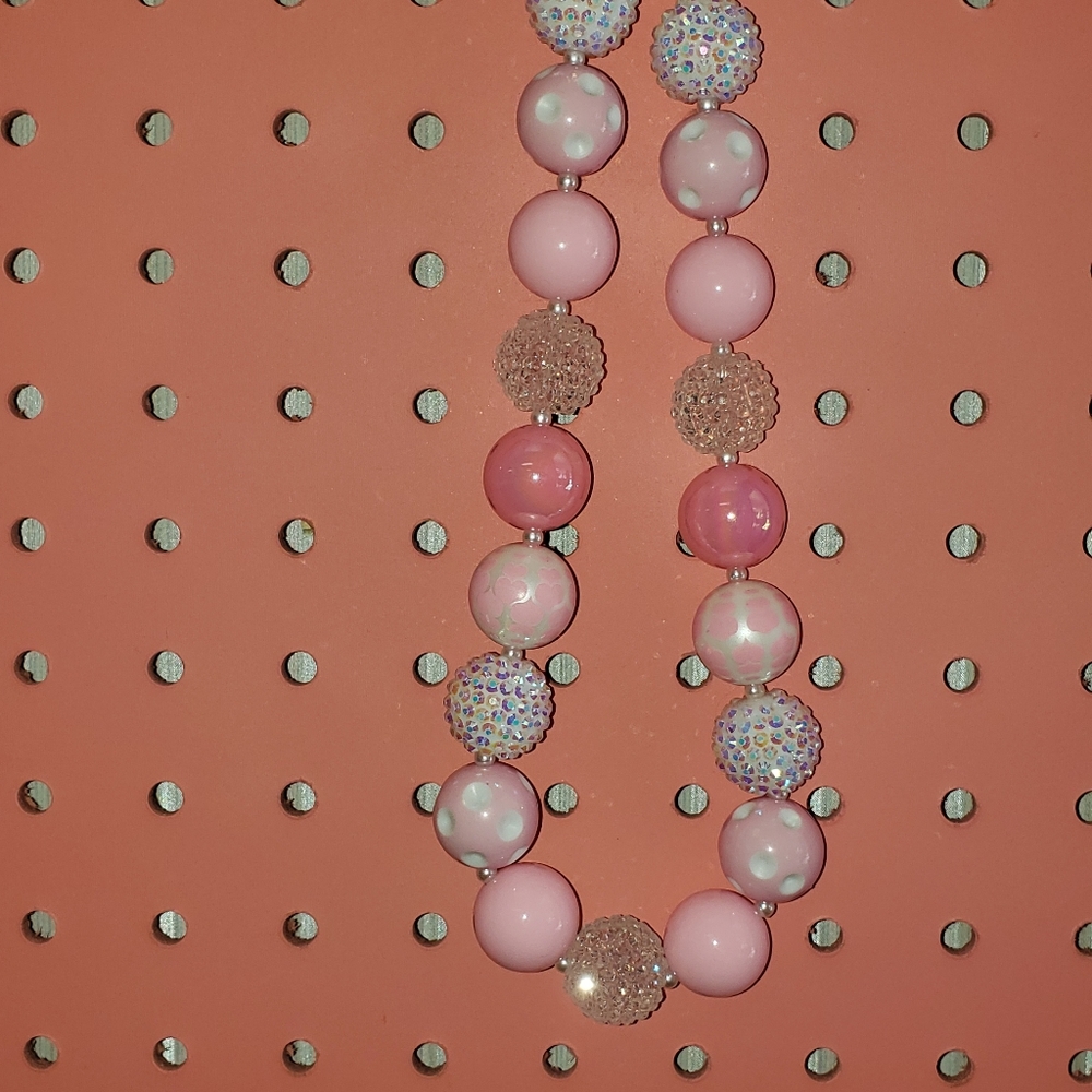 Kids chunky necklace bubblegum beads, valentines gifts for kids